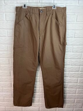 BLUE MOUNTAIN CARGO PANTS DARK KHAKI 100% COTTON MENS 36/32 NWOT
